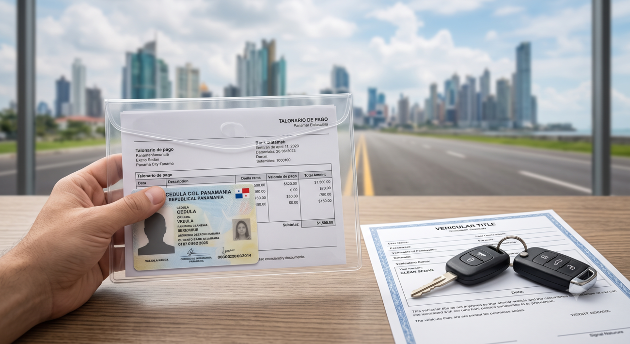 Documentos para préstamo con garantía de auto en Panamá